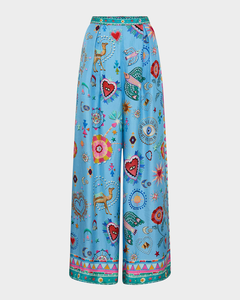A Painted Village Tuck Front Pants